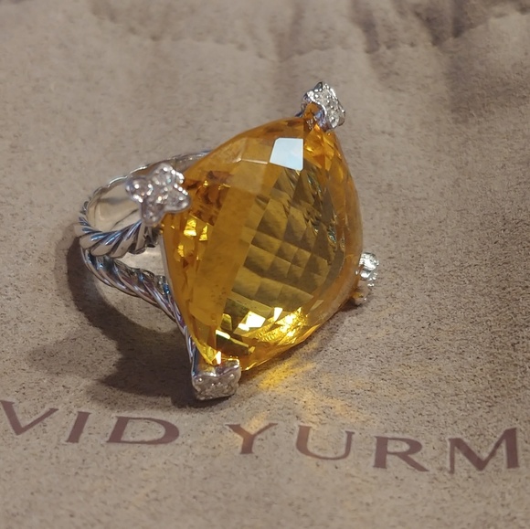 David Yurman Jewelry - David Yurman 20mm On Point ring Lemon citrine 6.5